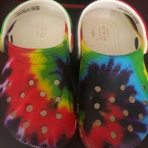 SOLD Toddler Crocs tie dye